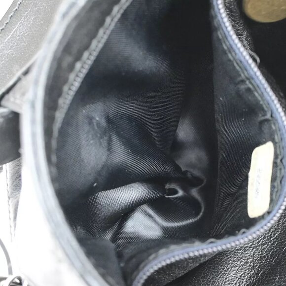 CHANEL CC Logo Matelasse Tassel Mini Shoulder Bag Leather Black Vintage 620RK934 - Picture 11 of 16